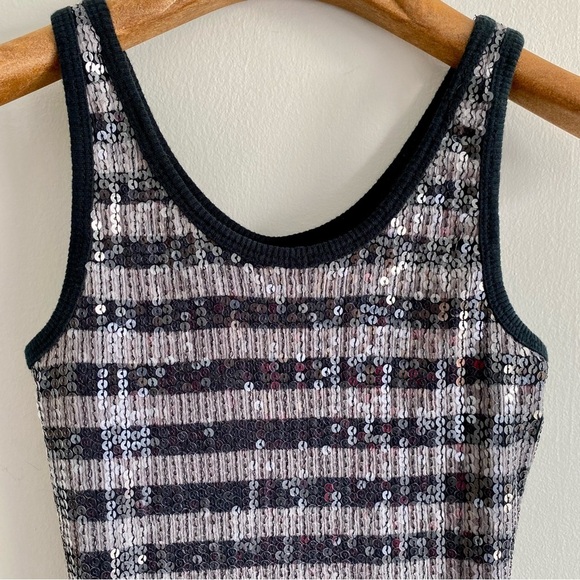The Limited Perfect Tank Black & Grey Sequin Size Small - Picture 2 of 4